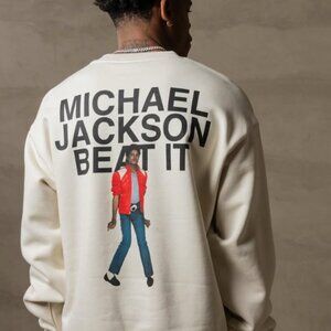 EXCLUSIVE | RARE Santo Studio Beat It Fleece Crew Michael Jackson XXL NWOT